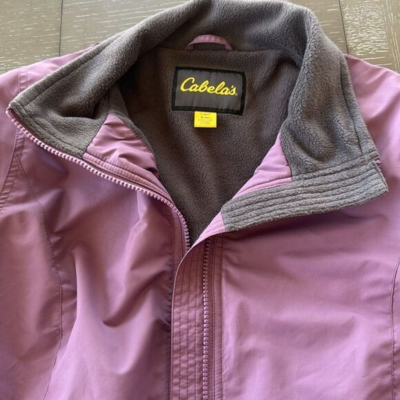 Cabela's Women’s Size L Purple Jacket Warm Fleece Lined Zipper Up Outdoors EUC - Picture 13 of 13